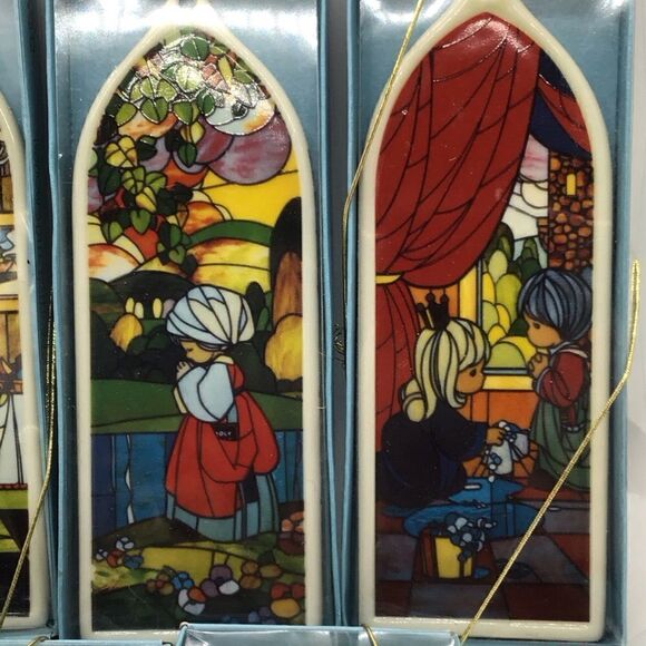 Set of 7 Beatitudes Precious Moments Ceramic Ornaments - Picture 6 of 8